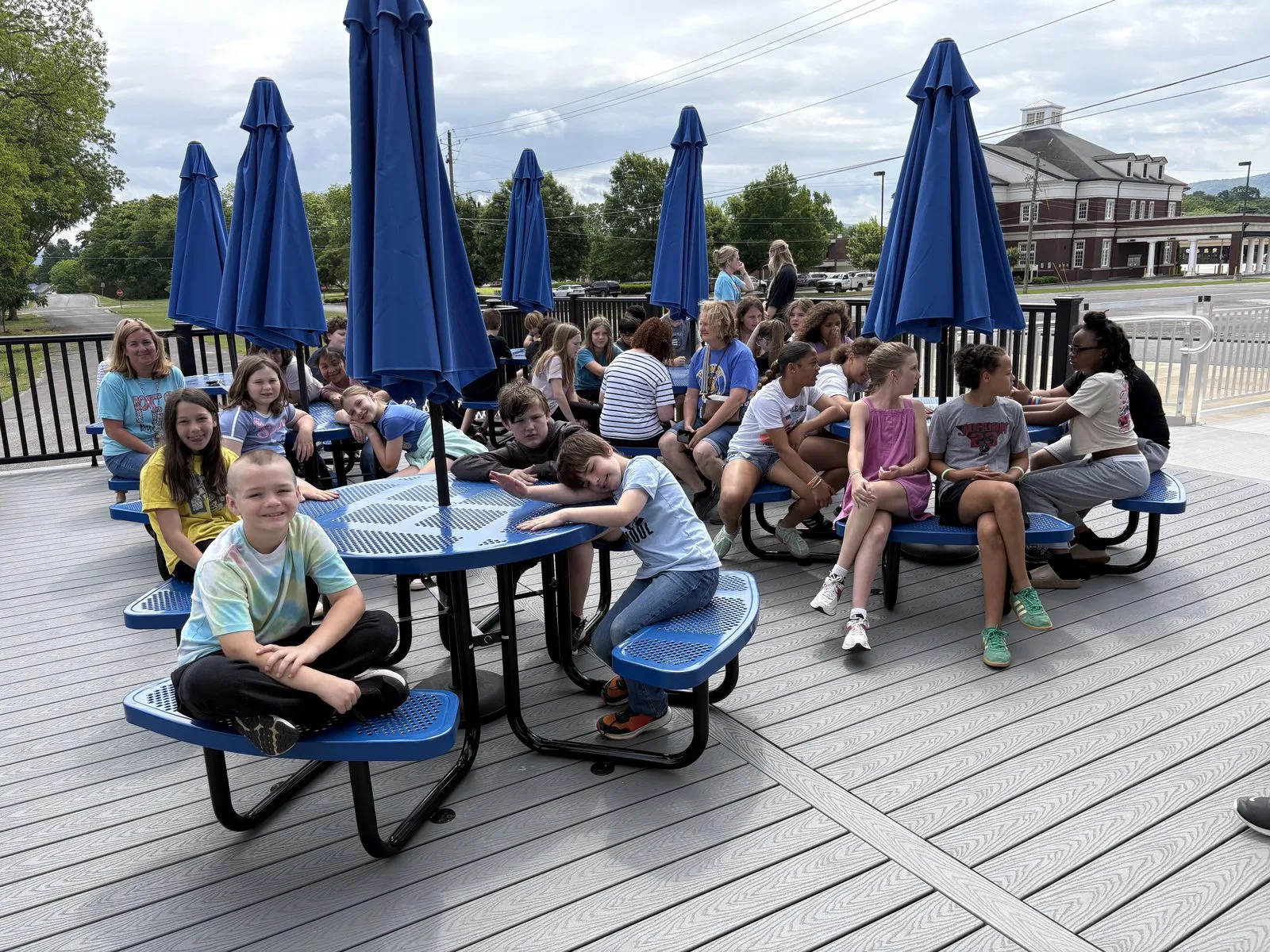 Lunch on the deck after the tour