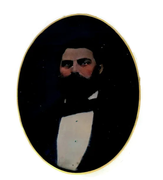 An oval portrait of Major Jacob Forney Dailey in formal dress